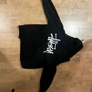 Stussy Black Hoodie with White Logo